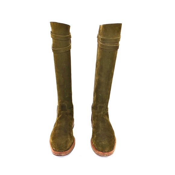 La Botte Gardiane Olive Suede Leather Riding Boot - Picture 6 of 14